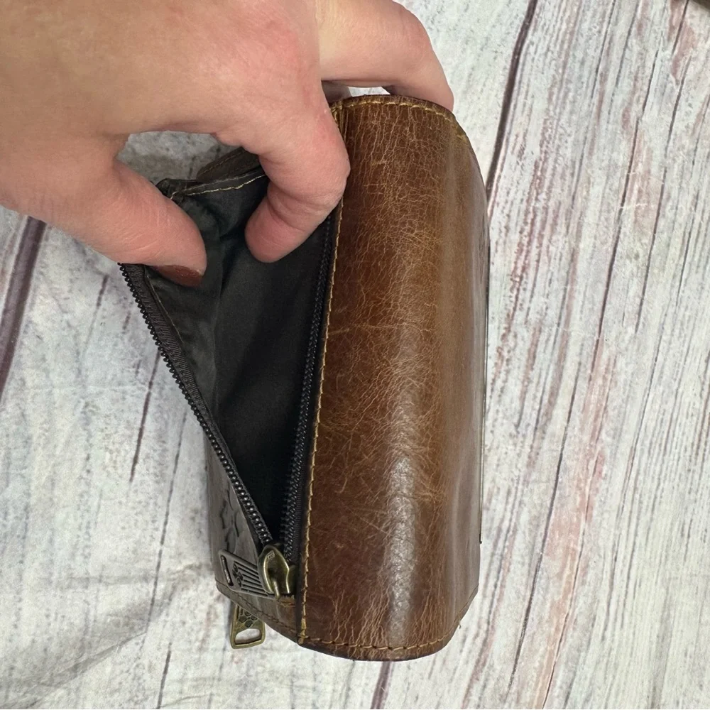 Patricia Nash Cametti TriFold Wallet Leather Rich Brown